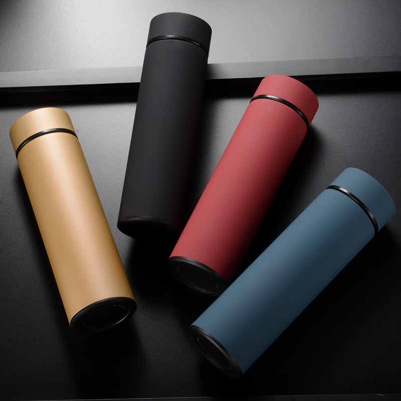 Bouteille d'eau isotherme en acier inoxydable de 450 ml à double paroi sous vide, idéale pour les voyages d'affaires, le sport et les activités de plein air.