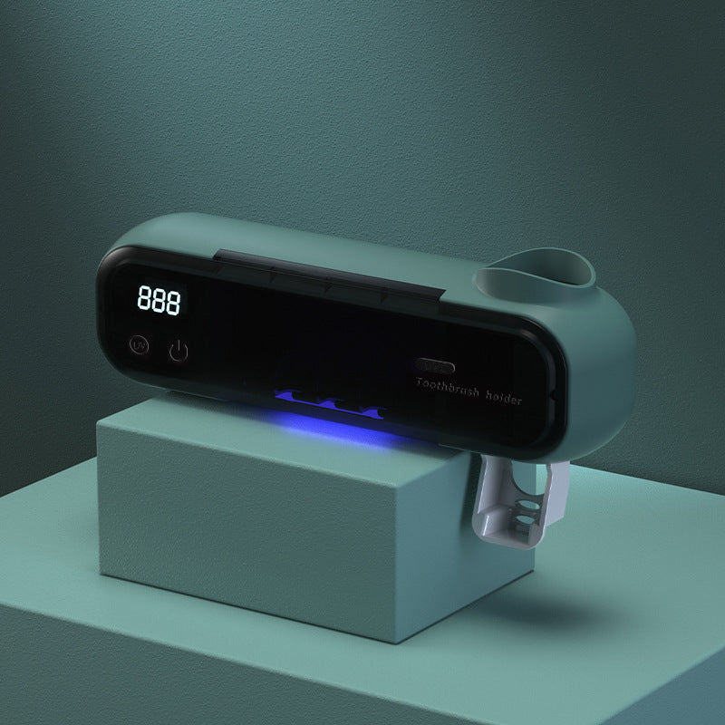 Stérilisateur UV pour dents de lait sans perçage, avec support de rangement et séchage électrique intégré.