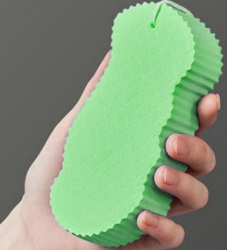 Éponge de massage 3D à motif écailles de poisson, boule de bain tridimensionnelle