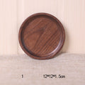 Assiette rectangulaire en bois de noyer noir de style japonais
