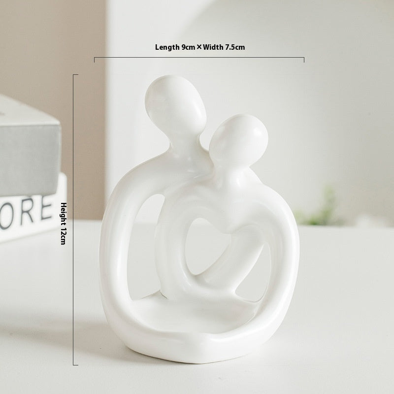 Bougeoir en céramique pour couple, style nordique moderne, style rétro, pour bougie d'aromathérapie, ornement