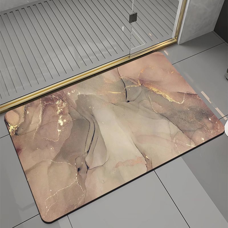 Coussin absorbant antidérapant en boue de diatomées pour salle de bain