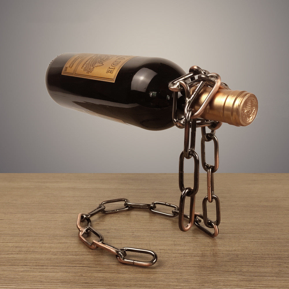 Support de chaîne en fer pour porte-bouteilles