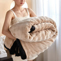 Couverture double face en peluche lapin, couverture pour la maison ou le bureau