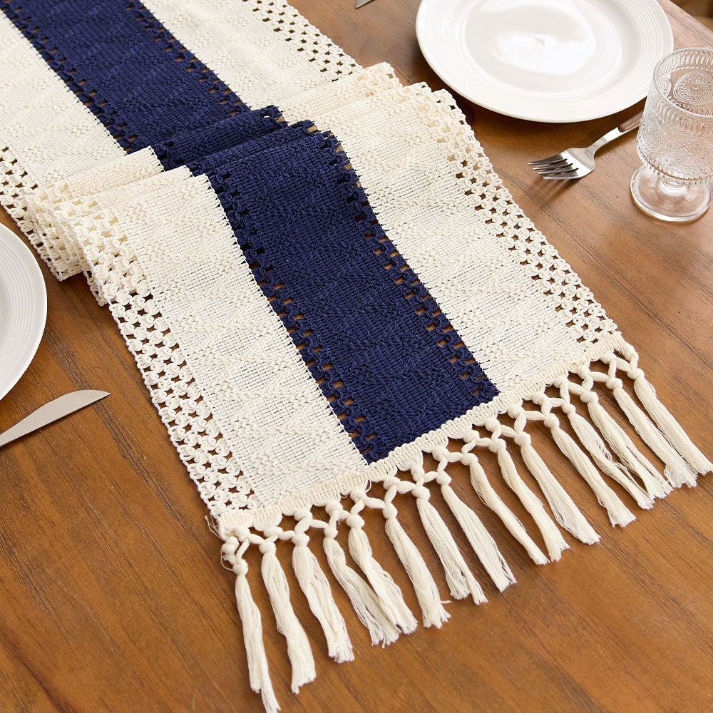 Chemin de table en lin style loisirs pour la maison
