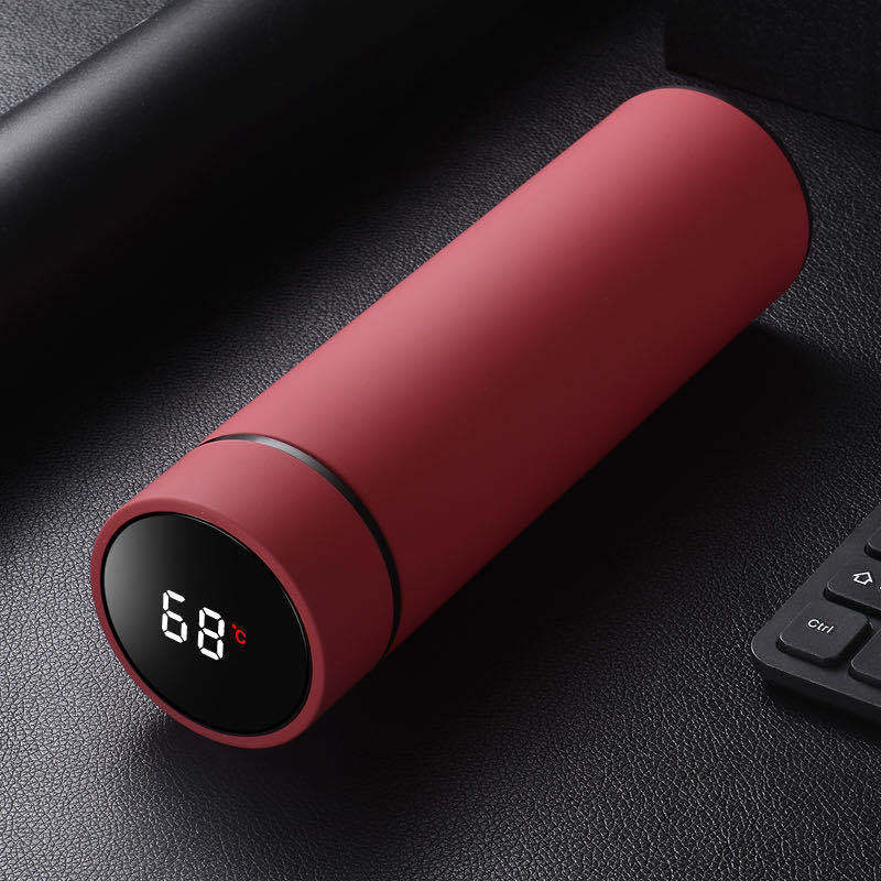 Bouteille d'eau isotherme en acier inoxydable de 450 ml à double paroi sous vide, idéale pour les voyages d'affaires, le sport et les activités de plein air.