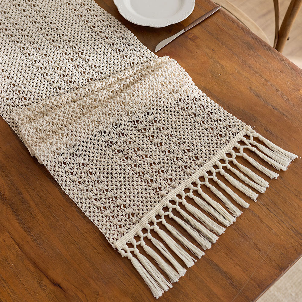 Chemin de table en lin style loisirs pour la maison