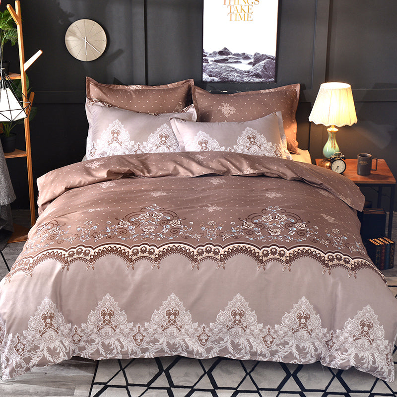 Linge de maison, housse de couette en dentelle de luxe légère américaine, literie
