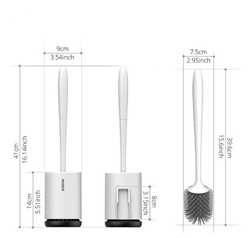 Tête de brosse en plastique souple antiadhésive pour toilettes