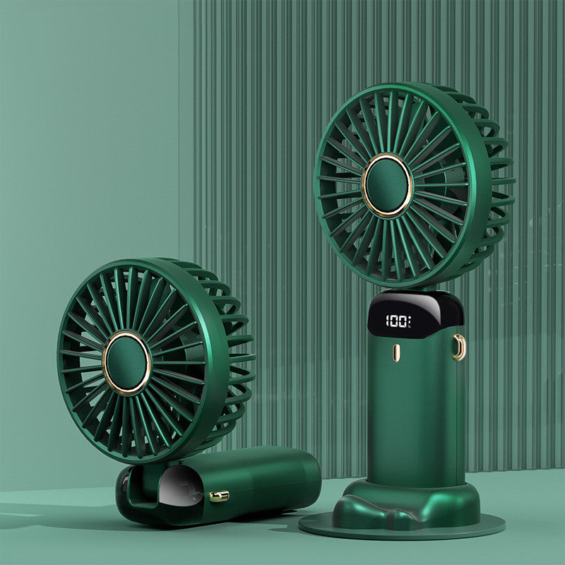 Mini ventilateur électrique portable rechargeable par USB, pliable, à suspendre autour du cou, pour l'extérieur, réglable sur 5 vitesses, puissant rafraîchisseur d'air