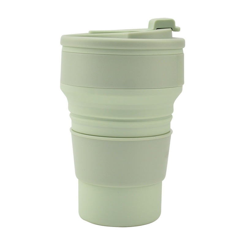 Tasse pliable et pliable avec couvercle, idéale pour les voyages, le café, l'eau et le thé.