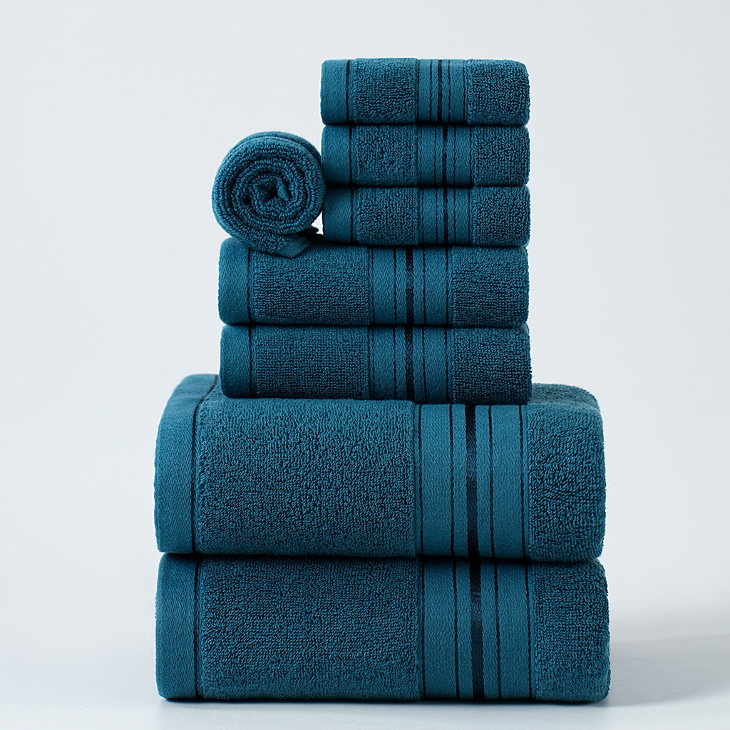 Ensemble de 8 serviettes de bain en pur coton pour la maison, absorbantes et adaptées aux adultes.