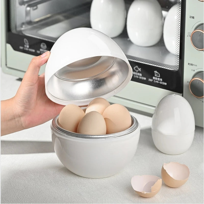 Cuiseur à œufs vapeur pour micro-ondes (capacité : 4 œufs), cuisson facile et rapide en 5 minutes, œufs durs ou mollets, ustensiles de cuisine, accessoires de cuisine