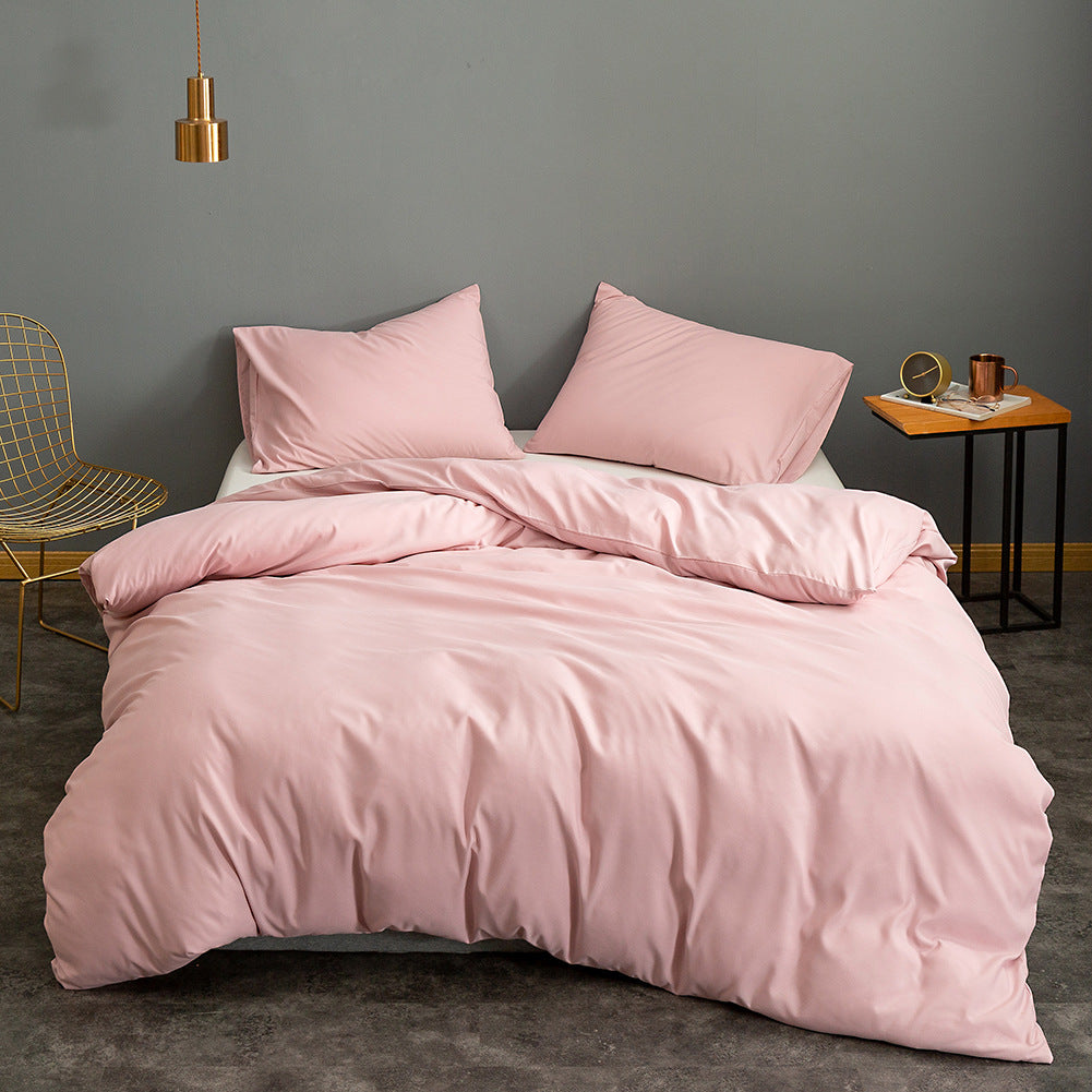 Housse de couette unie brossée, produit unique en textile de maison tendance