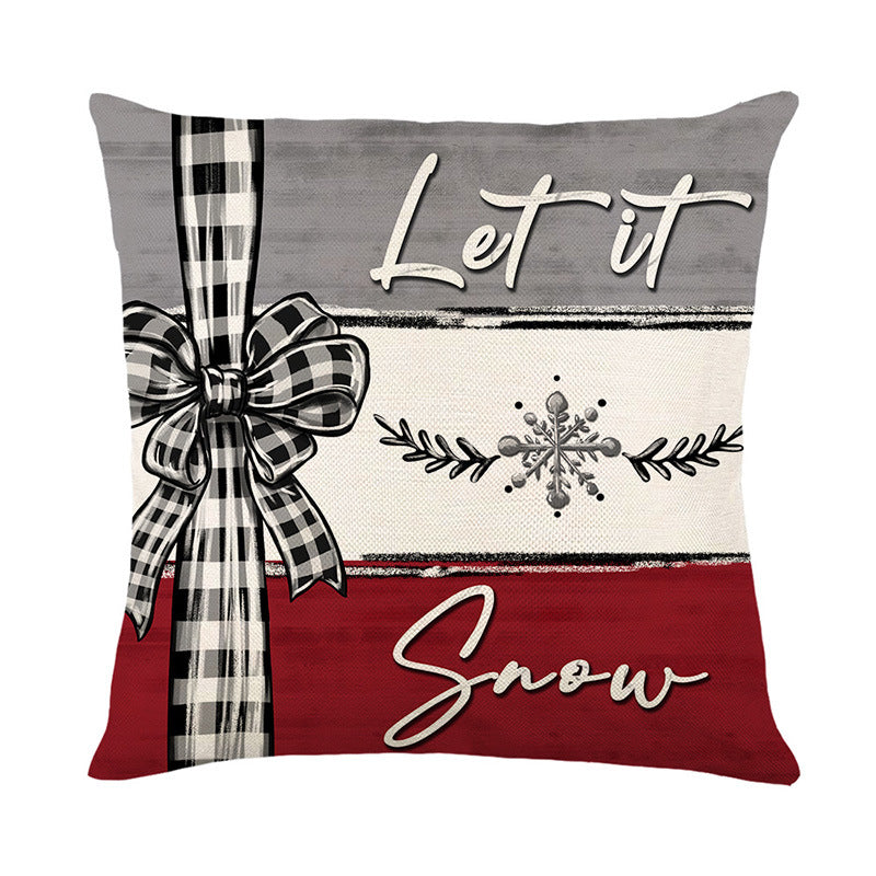 Housse de coussin de Noël, taie d'oreiller, décoration de Noël pour la maison, ornement de Noël, cadeau de bonne année
