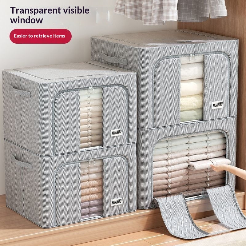 Boîte de rangement pliable en tissu Oxford pour organiser les vêtements à la maison