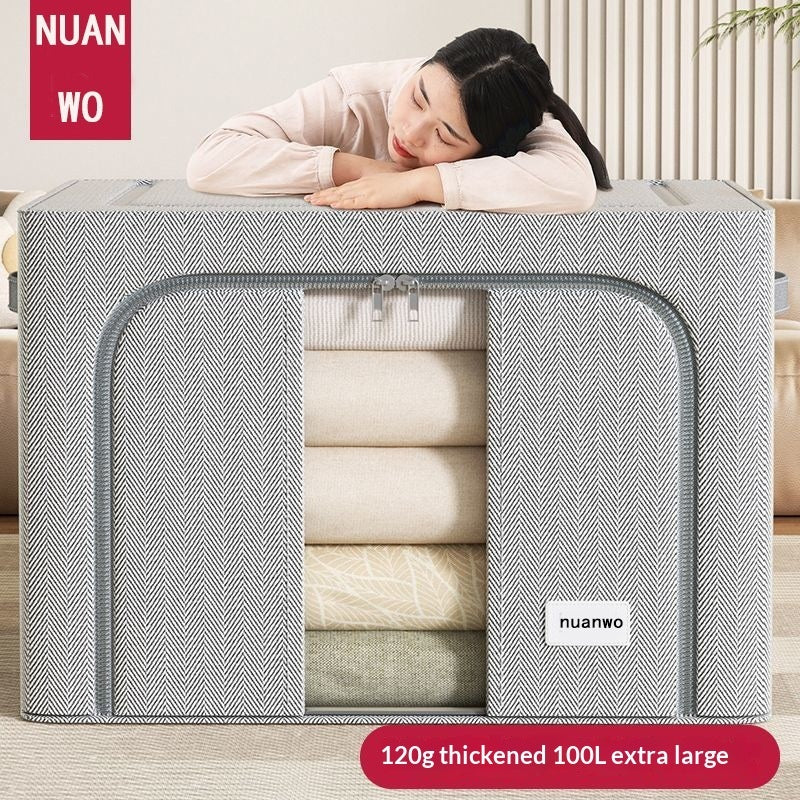Boîte de rangement pliable en tissu Oxford pour organiser les vêtements à la maison