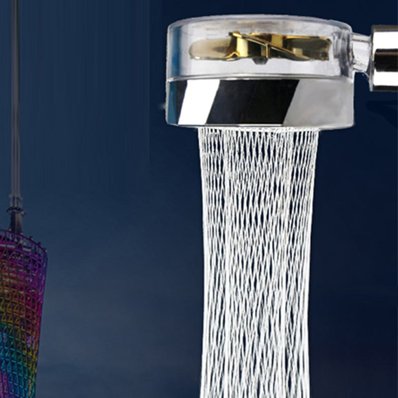 Pommeau de douche à hélice avec bouton d'arrêt et filtre en coton, buse de douchette haute pression turbocompressée