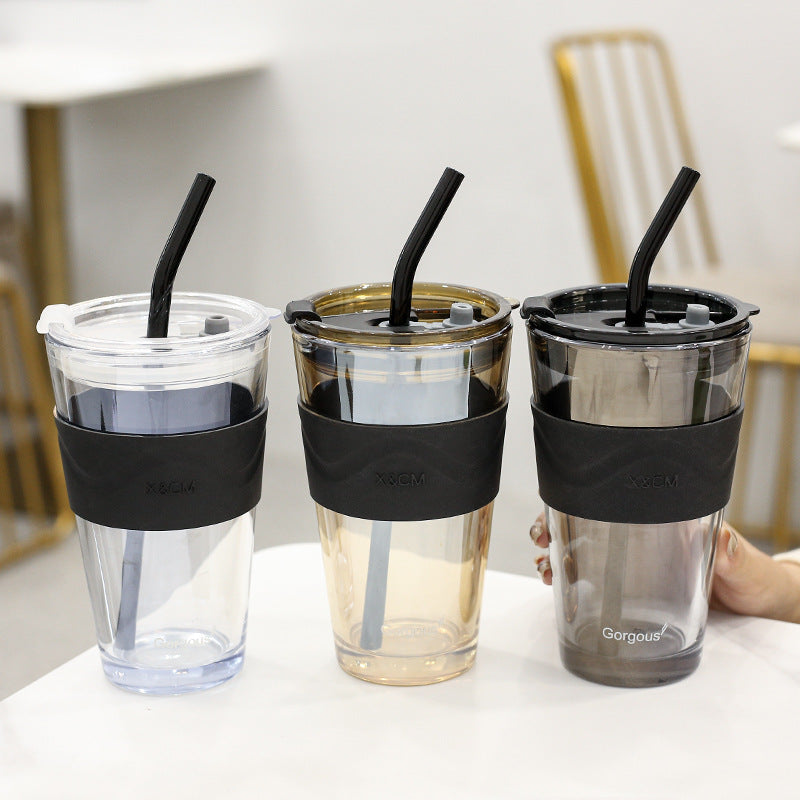 Aurores boréales, verre de paille portable, maison, étudiant