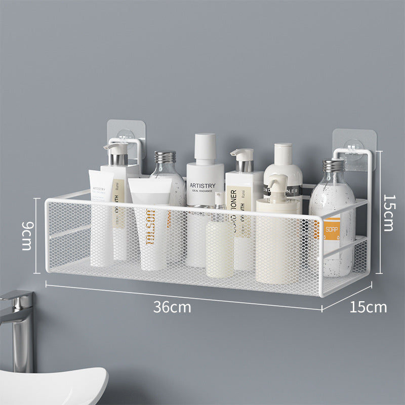 Étagère murale de salle de bain sans perçage, organisateur de shampoing pour douche, accessoires de toilette
