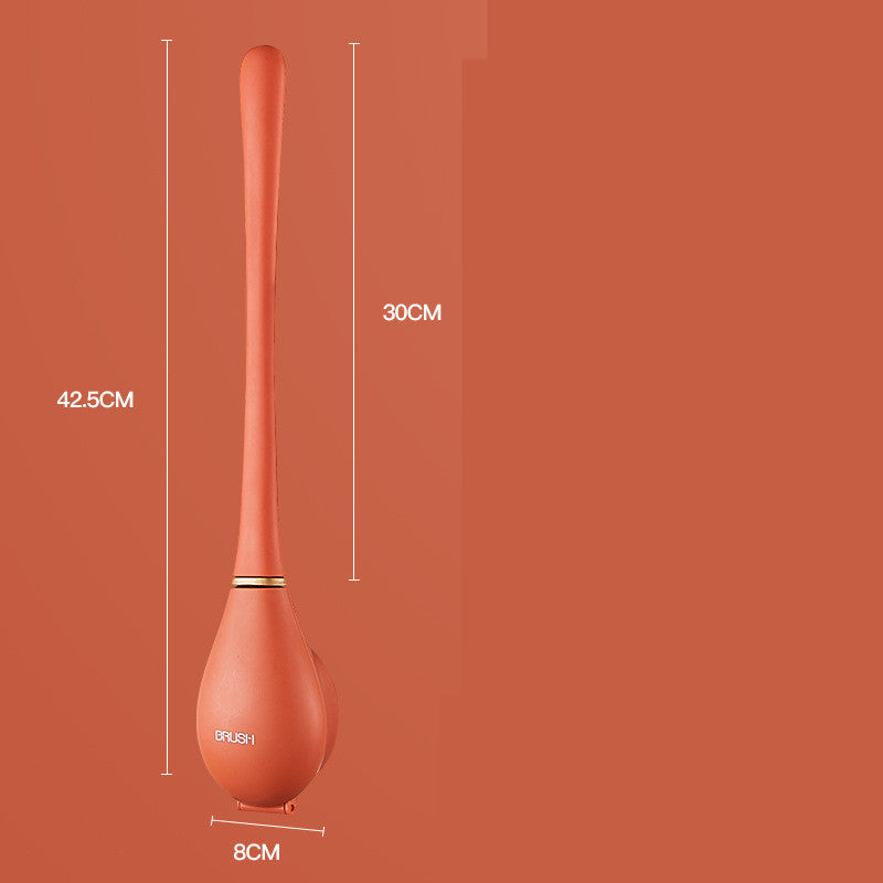 Brosse ménagère murale à long manche en silicone pour toilettes