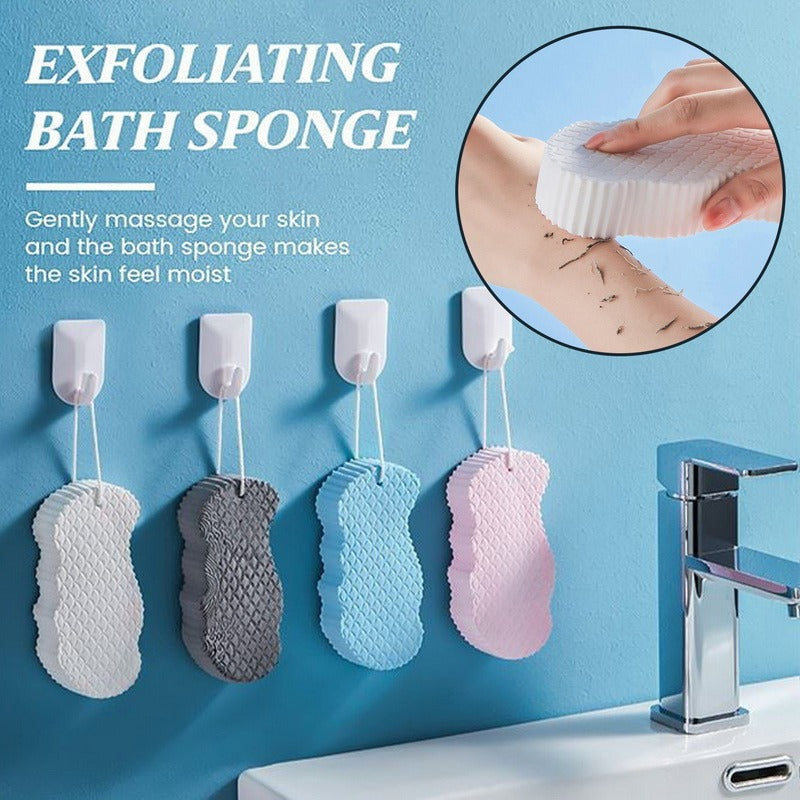 Éponge de massage 3D à motif écailles de poisson, boule de bain tridimensionnelle