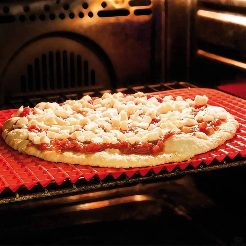 Tapis de cuisson pyramidal en silicone antiadhésif avec grille, tapis de cuisson polyvalent pour four et barbecue, tapis résistant à la chaleur, ustensiles et accessoires de cuisine