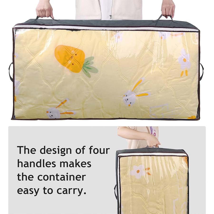 Underbed Storage Bag with Thick Fabric and Transparent Window