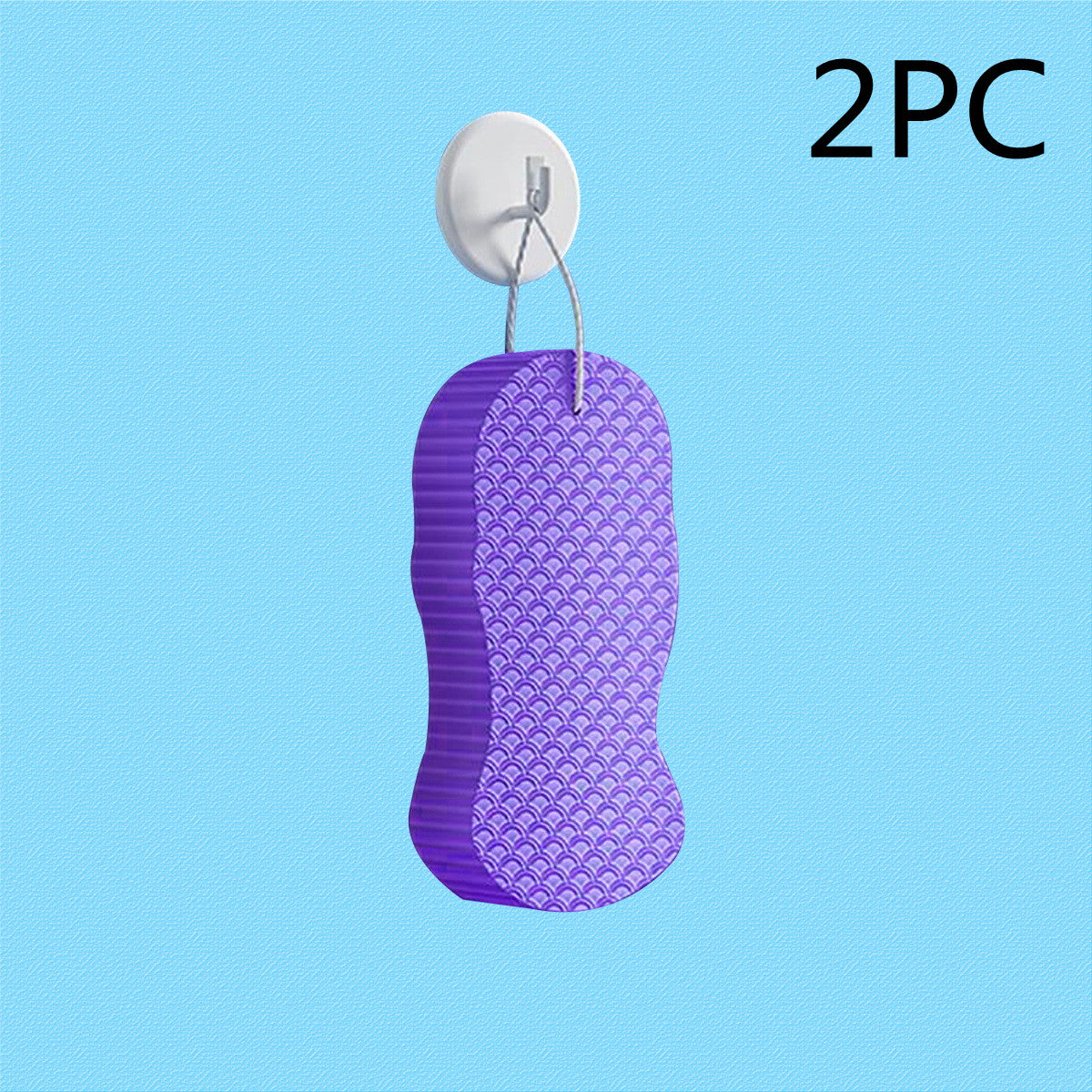 Éponge de massage 3D à motif écailles de poisson, boule de bain tridimensionnelle