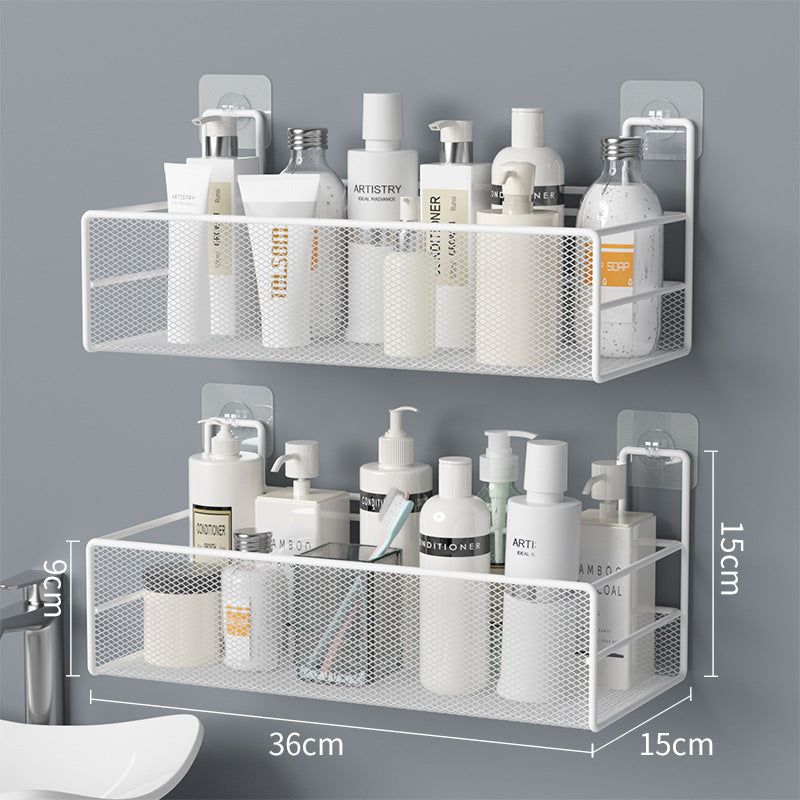 Étagère murale de salle de bain sans perçage, organisateur de shampoing pour douche, accessoires de toilette