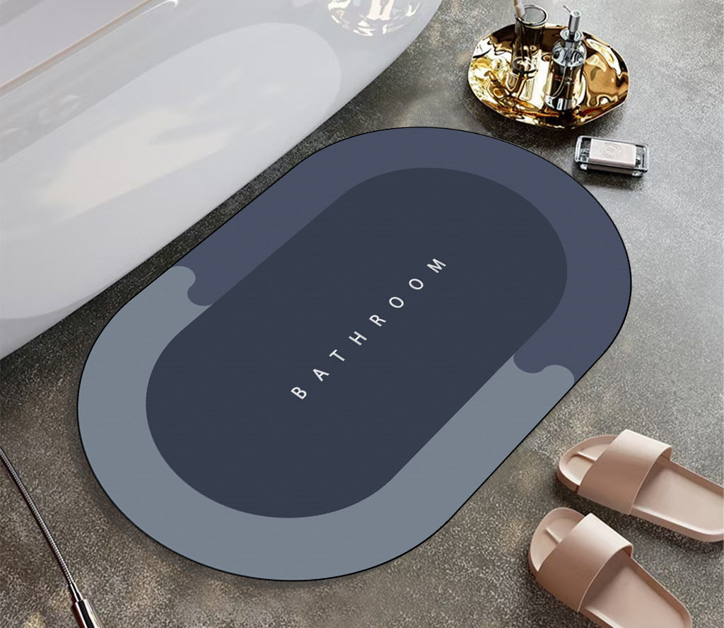 Coussin absorbant antidérapant en boue de diatomées pour salle de bain