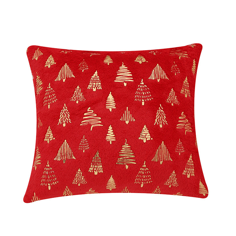 Taie d'oreiller double face à motif sapin de Noël