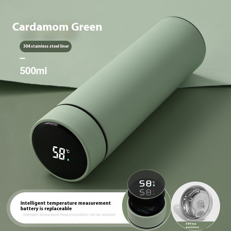 Bouteille isotherme intelligente en acier inoxydable avec affichage de la température, tasse à café isotherme.