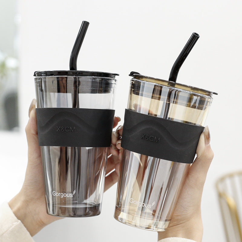 Aurores boréales, verre de paille portable, maison, étudiant