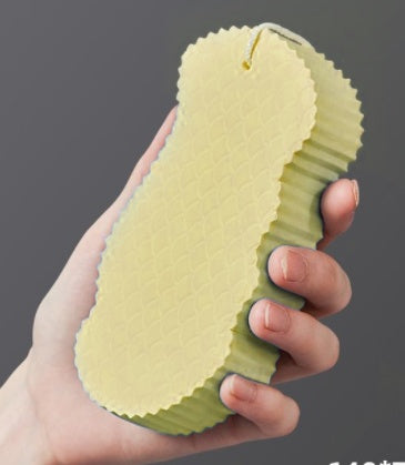Éponge de massage 3D à motif écailles de poisson, boule de bain tridimensionnelle
