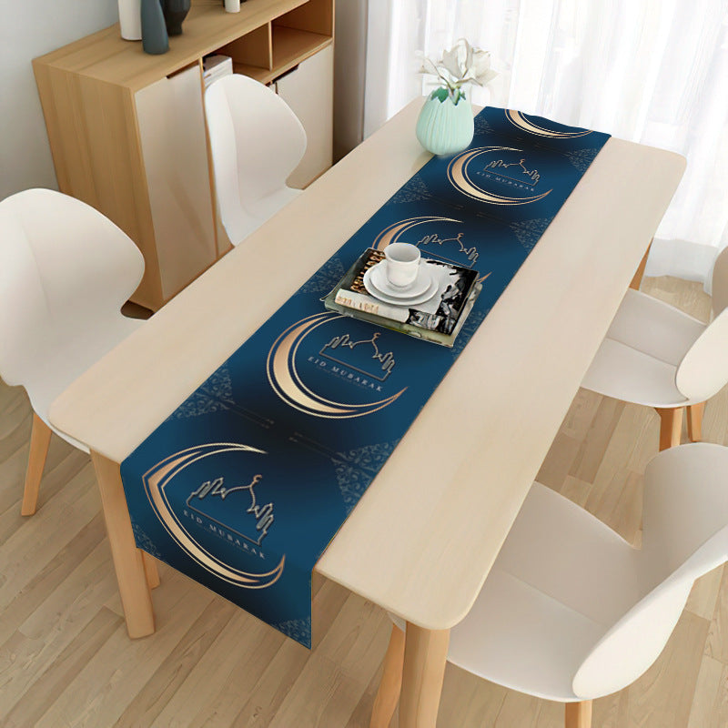 Drapeau de table décoratif en tissu pour la maison musulmane pendant le Ramadan