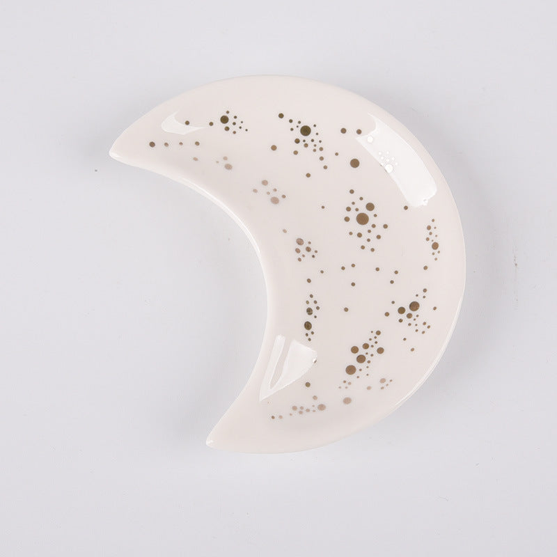 Porte-bijoux en céramique en forme de lune - Décoration intérieure