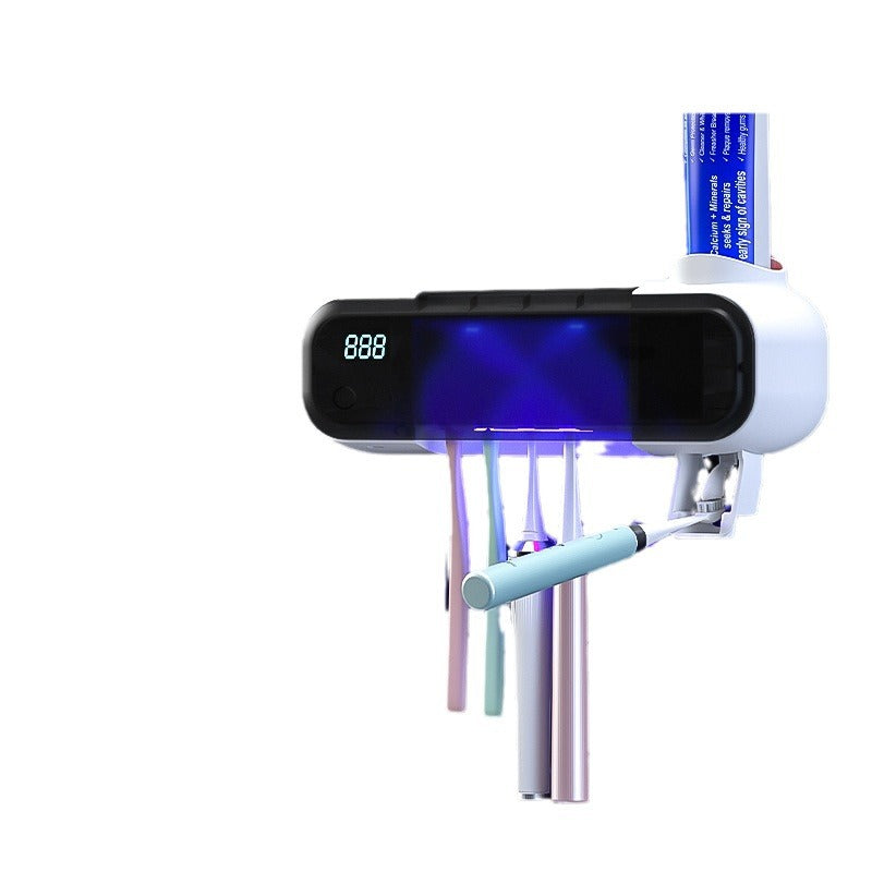 Stérilisateur UV pour dents de lait sans perçage, avec support de rangement et séchage électrique intégré.