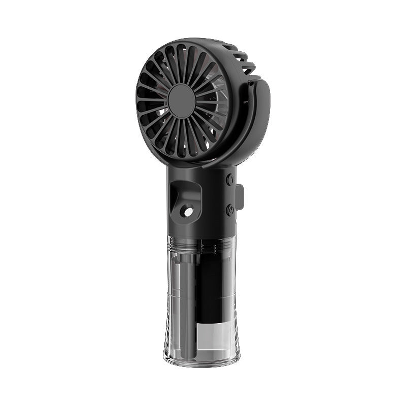 Ventilateur brumisateur portable à 4 vitesses, rechargeable par USB, idéal pour l'été et parfait pour l'extérieur.