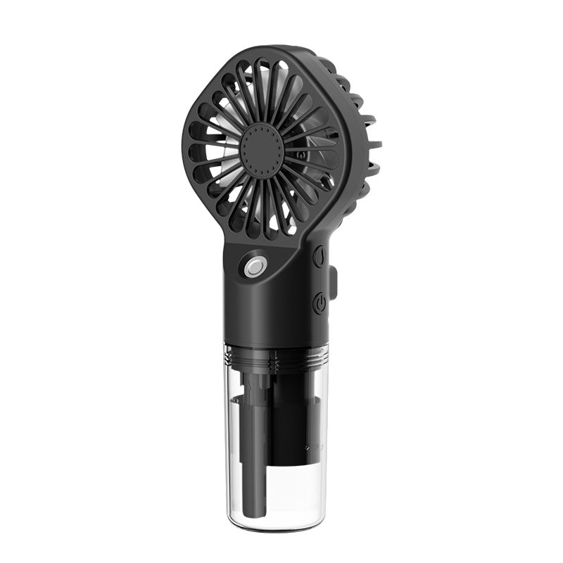 Ventilateur brumisateur portable à 4 vitesses, rechargeable par USB, idéal pour l'été et parfait pour l'extérieur.