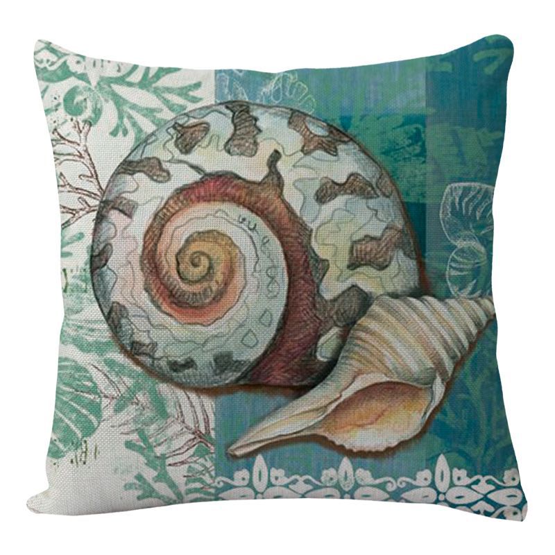 Housses de coussin imprimées tortues marines pour la décoration intérieure, canapé et fauteuil.