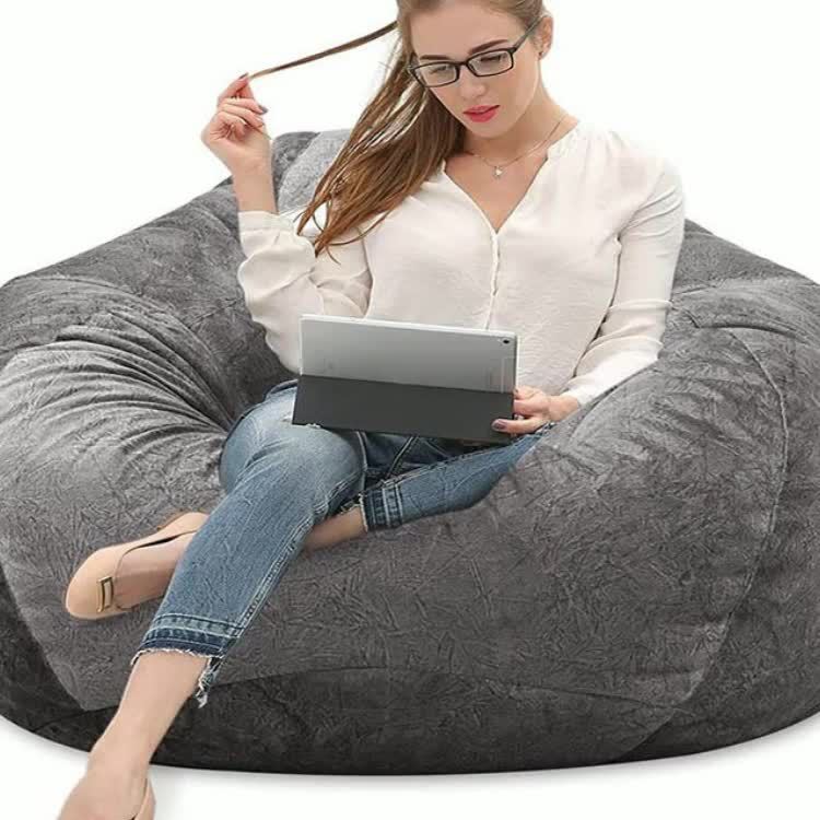 Housse de pouf en tissu style tatami, velours court sans rembourrage, pour ranger vos jouets et accessoires de maison