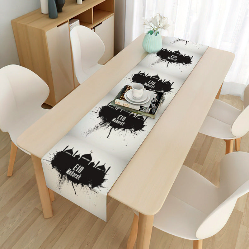 Drapeau de table décoratif en tissu pour la maison musulmane pendant le Ramadan