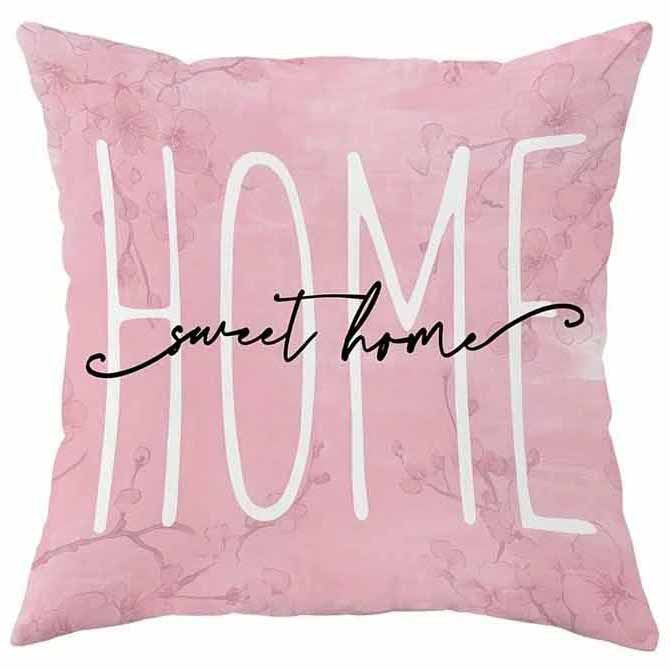 Housse de coussin à motif de fleurs de cerisier printanières pour canapé