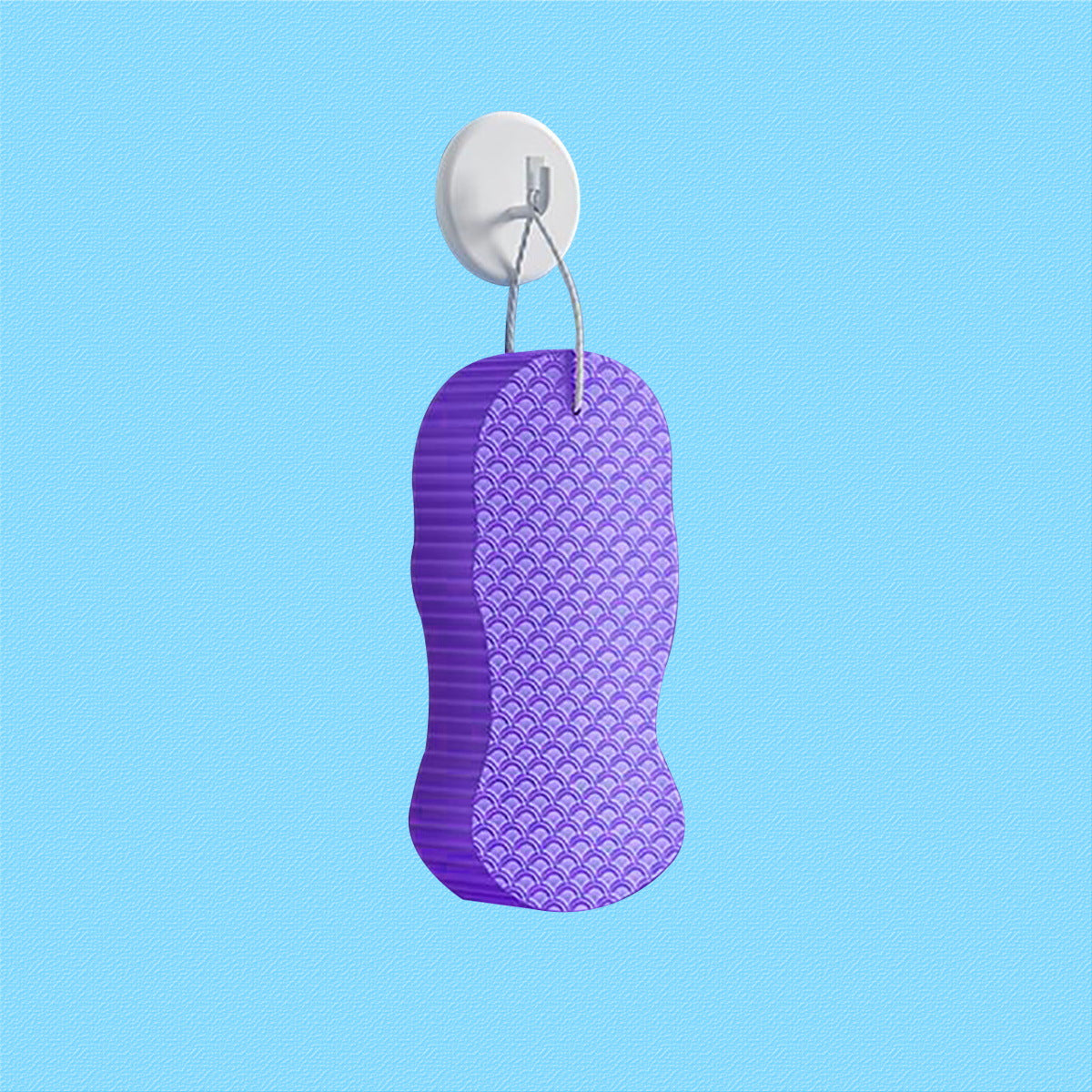 Éponge de massage 3D à motif écailles de poisson, boule de bain tridimensionnelle