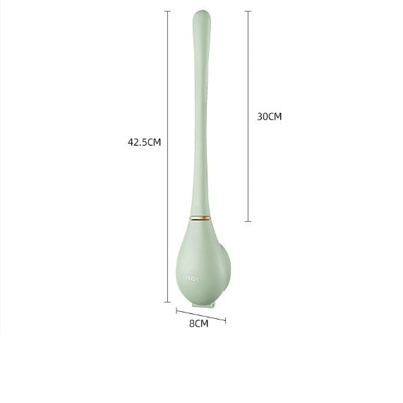 Brosse ménagère murale à long manche en silicone pour toilettes