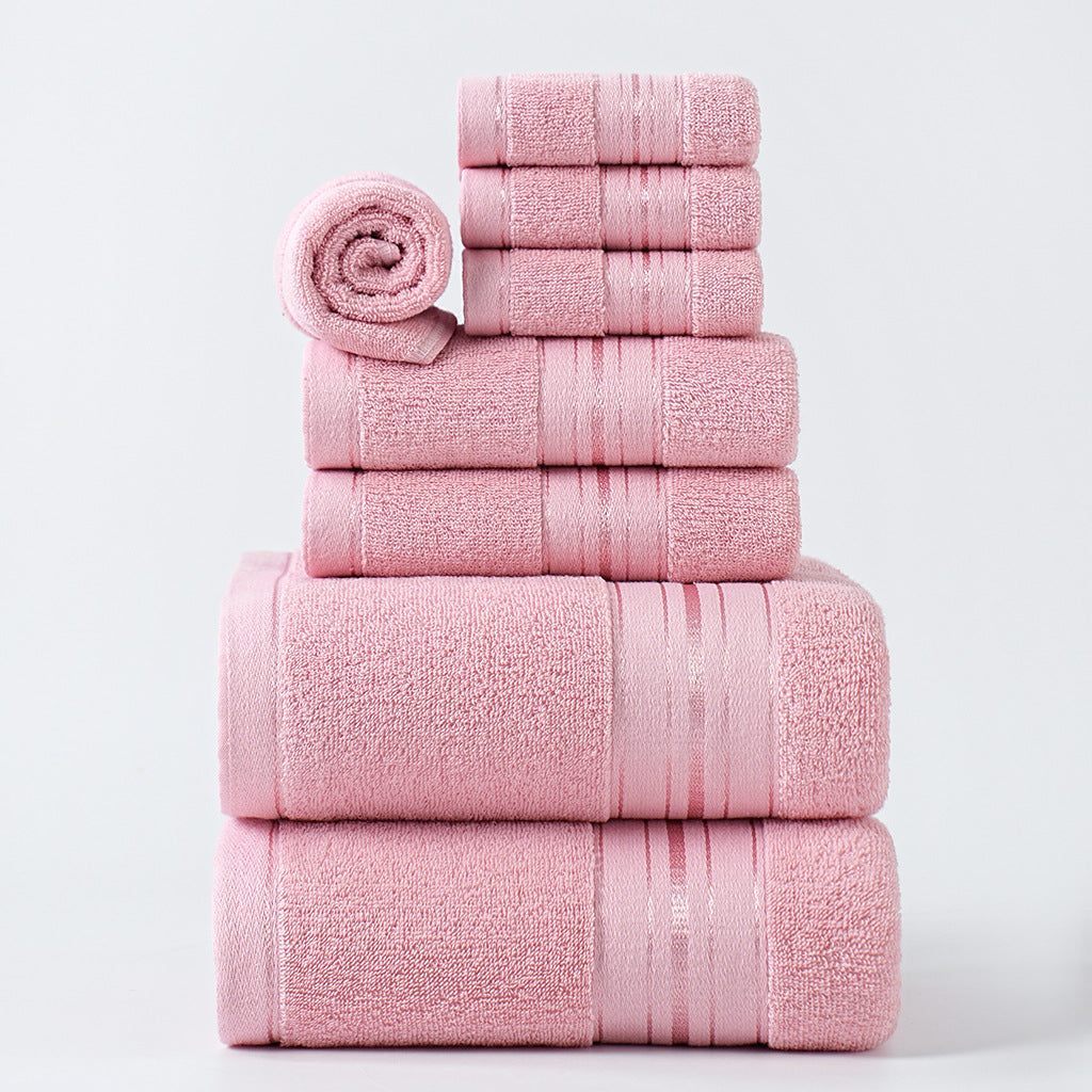 Ensemble de 8 serviettes de bain en pur coton pour la maison, absorbantes et adaptées aux adultes.