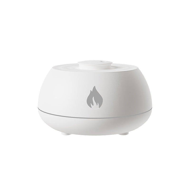Diffuseur d'huiles essentielles à flamme avec 7 couleurs de lumière, humidificateur d'air pour la maison, 130 ml, USB
