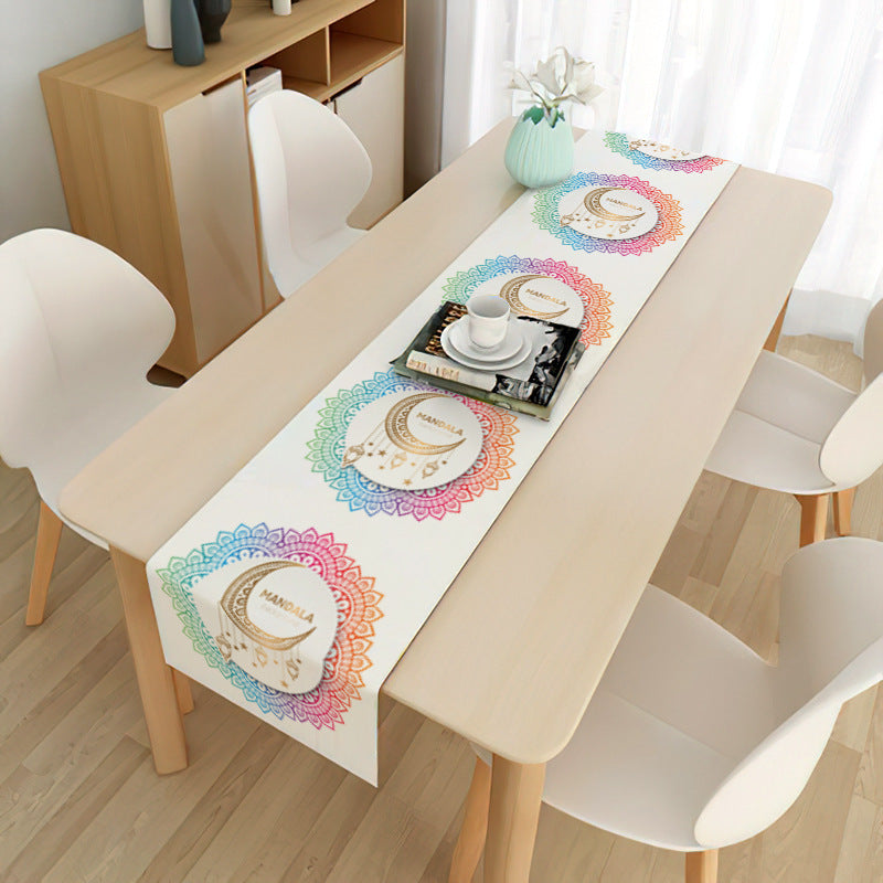 Drapeau de table décoratif en tissu pour la maison musulmane pendant le Ramadan