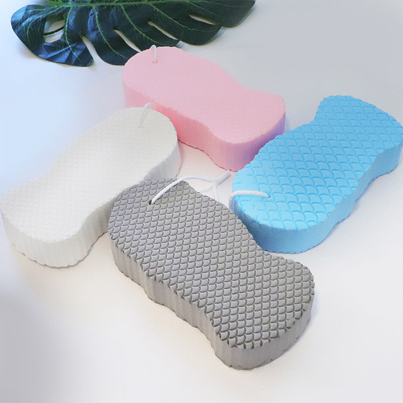Éponge de massage 3D à motif écailles de poisson, boule de bain tridimensionnelle
